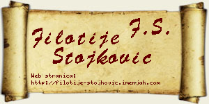 Filotije Stojković vizit kartica